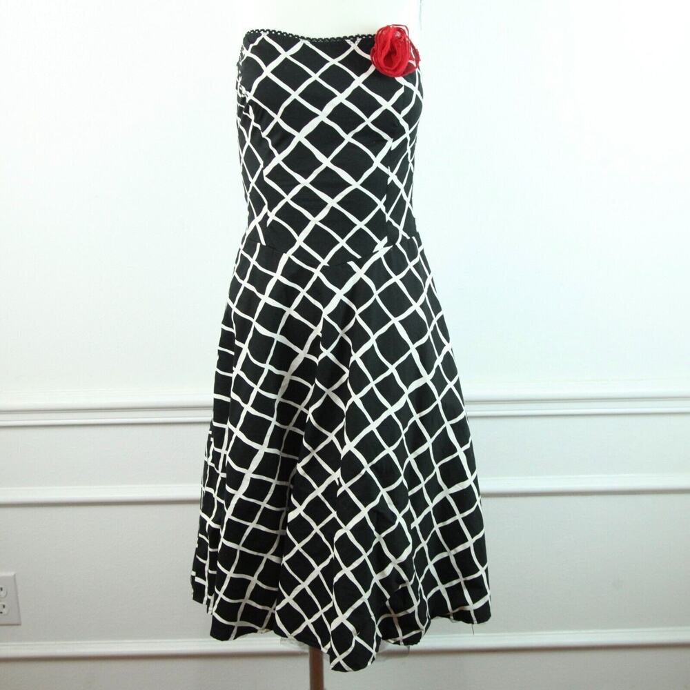 Vintage Y2K Retro Fit Flare Dress Prom Hoco Punk Skater‎ Feminine Quirky Size 3